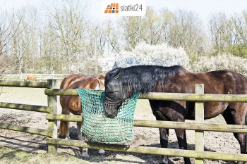  Worek na siano - Siatkowy worek dla konia na siano – z bezpiecznego materiału 